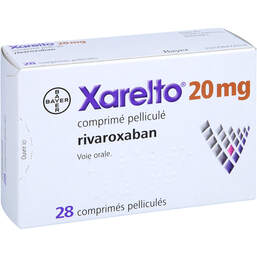 Abbildung: Xarelto 20 mg Filmtabletten 28 St, Filmtabletten PZN 10318631