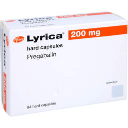 Abbildung: Lyrica 200 mg Hartkapseln 84 St, Hartkapseln PZN 10319866