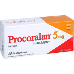 Abbildung: Procoralan 5 mg Filmtabletten 98 St, Filmtabletten PZN 10321082
