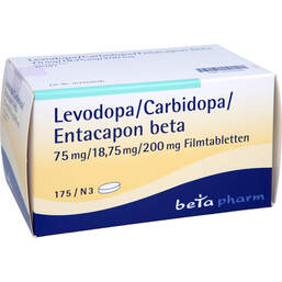 Abbildung: Levodopa / Carbidopa / Entacapon beta 75 / 18,75 / 200 175 St, Filmtabletten PZN 10324548