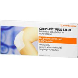 Abbildung: Cutiplast Plus steril 10x24,8 cm Verband 5 St, Verband PZN 10325482