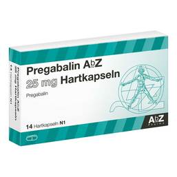 Abbildung: Pregabalin AbZ 25 mg Hartkapseln 14 St, Hartkapseln PZN 10326903