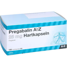 Abbildung: Pregabalin AbZ 25 mg Hartkapseln 100 St, Hartkapseln PZN 10326926