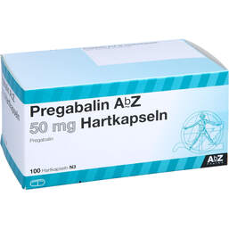 Abbildung: Pregabalin AbZ 50 mg Hartkapseln 100 St, Hartkapseln PZN 10326949