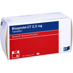 Abbildung: Bisoprolol-CT 2,5 mg Tabletten 100 St, Tabletten PZN 10327475