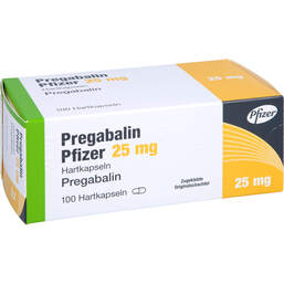 Abbildung: Pregabalin Pfizer 25 mg Hartkapseln 100 St, Hartkapseln PZN 10327699