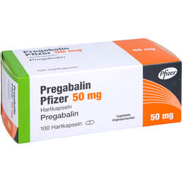 Abbildung: Pregabalin Pfizer 50 mg Hartkapseln 100 St, Hartkapseln PZN 10327742