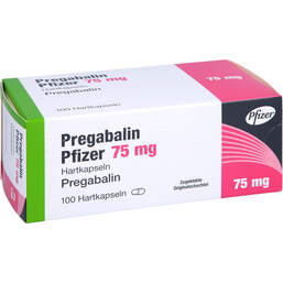Abbildung: Pregabalin Pfizer 75 mg Hartkapseln 100 St, Hartkapseln PZN 10327788