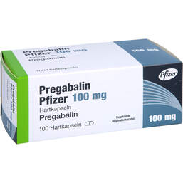Abbildung: Pregabalin Pfizer 100 mg Hartkapseln 100 St, Hartkapseln PZN 10327848