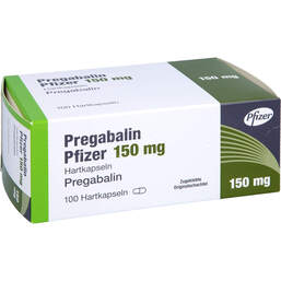 Abbildung: Pregabalin Pfizer 150 mg Hartkapseln 100 St, Hartkapseln PZN 10327877