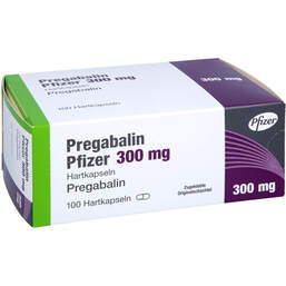 Abbildung: Pregabalin Pfizer 300 mg Hartkapseln 100 St, Hartkapseln PZN 10327995