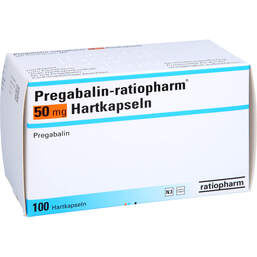Abbildung: Pregabalin ratiopharm 50 mg Hartkapseln 100 St, Hartkapseln PZN 10328807