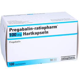 Abbildung: Pregabalin ratiopharm 100 mg Hartkapseln 100 St, Hartkapseln PZN 10328888