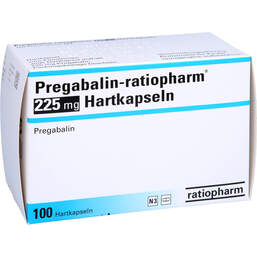 Abbildung: Pregabalin ratiopharm 225 mg Hartkapseln 100 St, Hartkapseln PZN 10328960