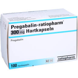 Abbildung: Pregabalin ratiopharm 300 mg Hartkapseln 100 St, Hartkapseln PZN 10328983