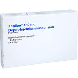 Abbildung: Xeplion 150 mg Depot-Injektionssuspension Fertigspritzen 1 St, Depot-Injektionssuspension PZN 10341883