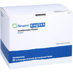 Abbildung: Neupro 8 mg / 24 h transdermale Pflaster 84 St, Pflaster transdermal PZN 10344404