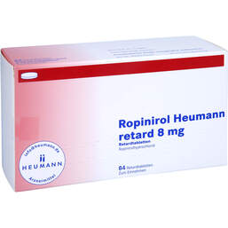 Abbildung: Ropinirol Heumann retard 8 mg Retardtabletten 84 St, Retard-Tabletten PZN 10346343