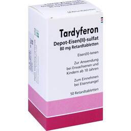 Abbildung: Tardyferon Retardtabletten 50 St, Retard-Tabletten PZN 10353432