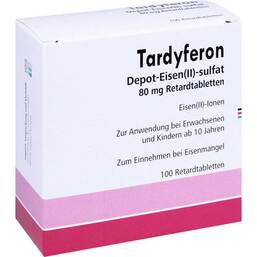 Abbildung: Tardyferon Retardtabletten 100 St, Retard-Tabletten PZN 10353449