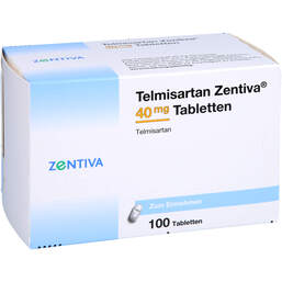 Abbildung: Telmisartan Zentiva 40 mg Tabletten 100 St, Tabletten PZN 10353538