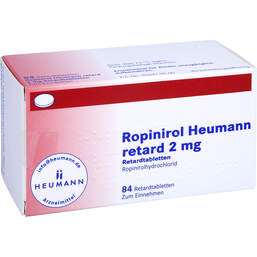 Abbildung: Ropinirol Heumann retard 2 mg Retardtabletten 84 St, Retard-Tabletten PZN 10353656