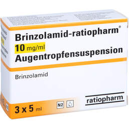 Abbildung: Brinzolamid ratiopharm 10 mg / ml Augentropfensuspension 3X5 ml, Augentropfen PZN 10353722