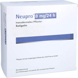 Abbildung: Neupro 8 mg / 24 h transdermale Pflaster 84 St, Pflaster transdermal PZN 10355520