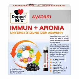 Abbildung: Doppelherz system Immun+Aronia Ampullen Ampullen, 10 St PZN 10389565