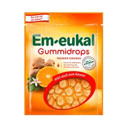 Abbildung: Em-eukal Gummidrops Ingwer-Orange zuckerhaltig Bonbons, 90 g PZN 10392076