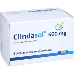 Abbildung: Clindasol 600 mg Filmtabletten 36 St, Filmtabletten PZN 10394862
