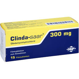 Abbildung: Clinda-Saar 300 mg Filmtabletten 15 St, Filmtabletten PZN 10398239