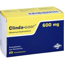 Abbildung: Clinda-Saar 600 mg Filmtabletten 25 St, Filmtabletten PZN 10398280
