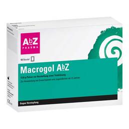 Abbildung: Macrogol AbZ Pulver zur Herstellung einer Lösung zum Einnehmen 10 St, Pulver zur Herstellung einer Lösung zum Einnehmen PZN 10398860