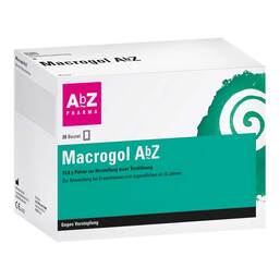 Abbildung: Macrogol AbZ Pulver zur Herstellung einer Lösung zum Einnehmen 20 St, Pulver zur Herstellung einer Lösung zum Einnehmen PZN 10398877