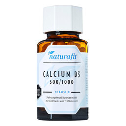 Abbildung: Naturafit Calcium D3 500 / 1000 Kapseln 60 St, Kapseln PZN 10400255