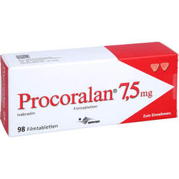 Abbildung: Procoralan 7,5 mg Filmtabletten 98 St, Filmtabletten PZN 10402426