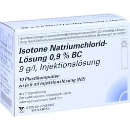 Abbildung: Isotone Nacl Lösung 0.9% BC Plastik Ampulle Injektionslösung Injektionslösung, 10X5 ml PZN 10407122
