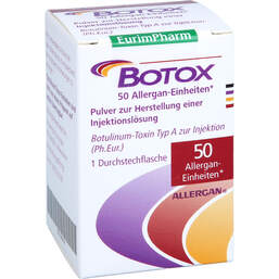 Abbildung: Botox 50 E Trockensubstanz ohne Lösungsmittel 1 St, Pulver zur Herstellung einer Injektionslösung PZN 10408104