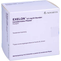 Abbildung: Exelon 9,5 mg / 24 Stunden transdermale Pflaster 84 St, Pflaster transdermal PZN 10408297