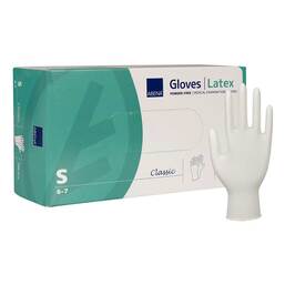Abbildung: Latex-Handschuhe Classic unsteril puderfrei S natur 100 St, Handschuhe PZN 10414406