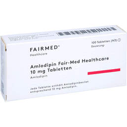 Abbildung: Amlodipin Fair-Med Healthcare 10 mg Tabletten 100 St, Tabletten PZN 10420559