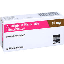 Abbildung: Amitriptylin Micro Labs 10 mg Filmtabletten 50 St, Filmtabletten PZN 10516816