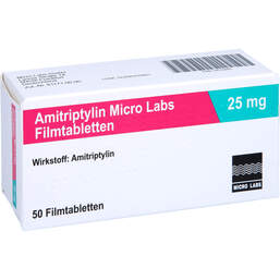 Abbildung: Amitriptylin Micro Labs 25 mg Filmtabletten 50 St, Filmtabletten PZN 10516845