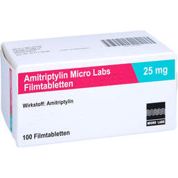 Abbildung: Amitriptylin Micro Labs 25 mg Filmtabletten 100 St, Filmtabletten PZN 10516851