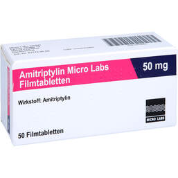 Abbildung: Amitriptylin Micro Labs 50 mg Filmtabletten 50 St, Filmtabletten PZN 10516880