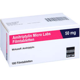 Abbildung: Amitriptylin Micro Labs 50 mg Filmtabletten 100 St, Filmtabletten PZN 10516897