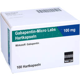 Abbildung: Gabapentin Micro Labs 100 mg Hartkapseln 100 St, Hartkapseln PZN 10517075