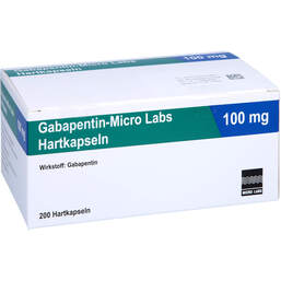 Abbildung: Gabapentin Micro Labs 100 mg Hartkapseln 200 St, Hartkapseln PZN 10517081
