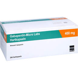 Abbildung: Gabapentin Micro Labs 400 mg Hartkapseln 200 St, Hartkapseln PZN 10517141